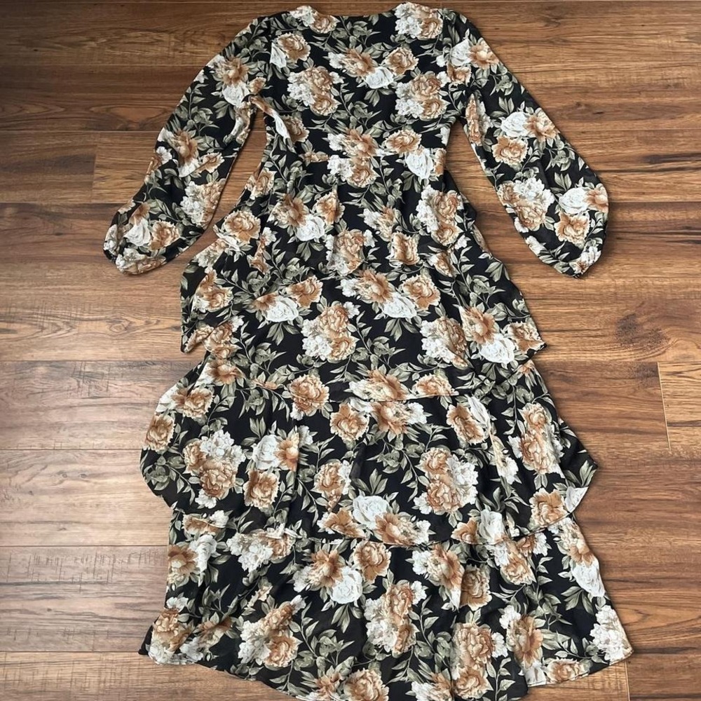 En Saison Floral Tiered Maxi Dress Women Medium‎ Cottagecore Boho Wedding Guest - Picture 7 of 8